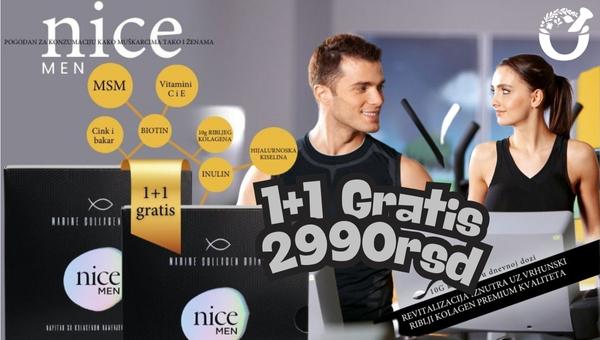 NICE Marine Collagen Pure i Nice Marine Collagen MEN
Sadrži 10g Naticol hidrolizovanog ribljeg kolagena
Nice Collagen Pure i Nice Marine Collagen MEN akcija 20% popust
Nice Marine Collagen MEN Akcija u januaru od 10.02. do 20.02.
Nice Collagen pure akcija 20% popust
Nice Marine Collagen MEN akcija 20% popust
Popust na ceo NICE brend u februaru 20%
Februarska akcija Nice Collagen 20% popust
