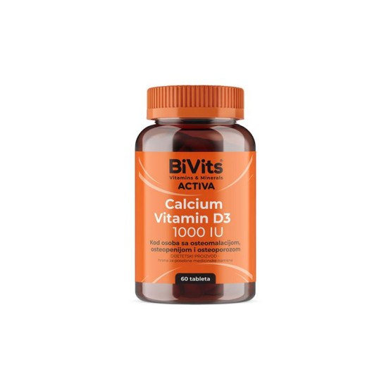 BiVits ACTIVA Kalcijum Vitamin D3 1000IU 60 tableta
