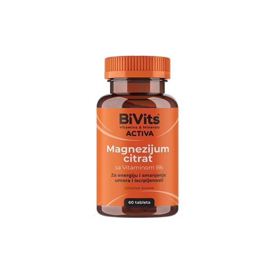 BiVits ACTIVA Magnezijum citrat Vitamin B6 60 tableta