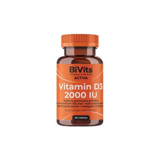 BiVits ACTIVA Vitamin D3 2000 IU 60 tableta