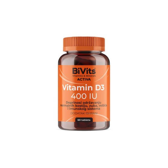 BiVits ACTIVA Vitamin D3 400 IU 60 tableta