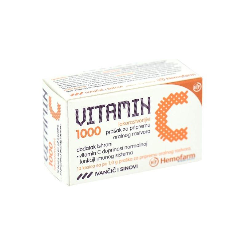 Hemofarm Vitamin C 1000mg 10 kesica