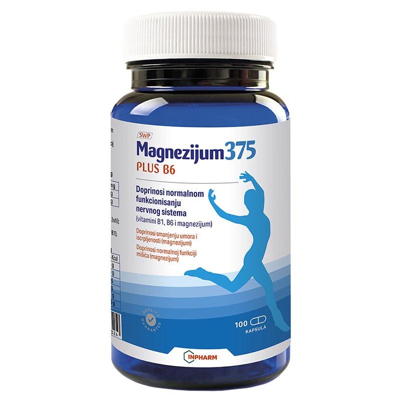 Magnezijum 375mg plus B6 100 kapsula