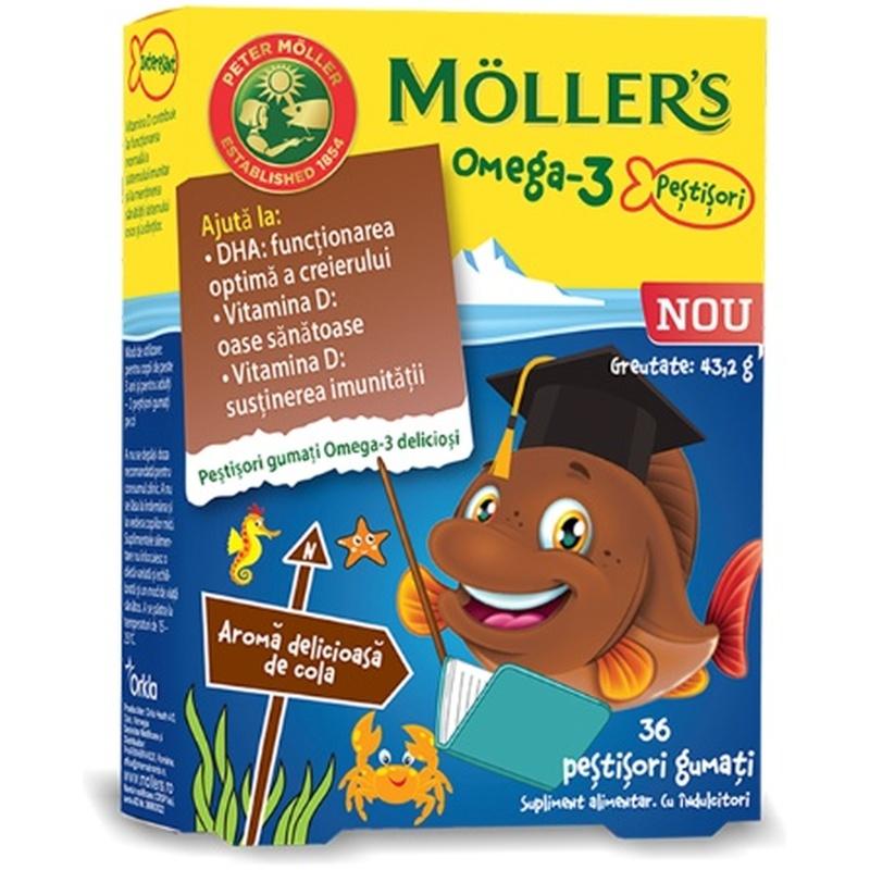 Möller's Omega-3 Jelly Fish gumene ribice ukus kole 36 komada