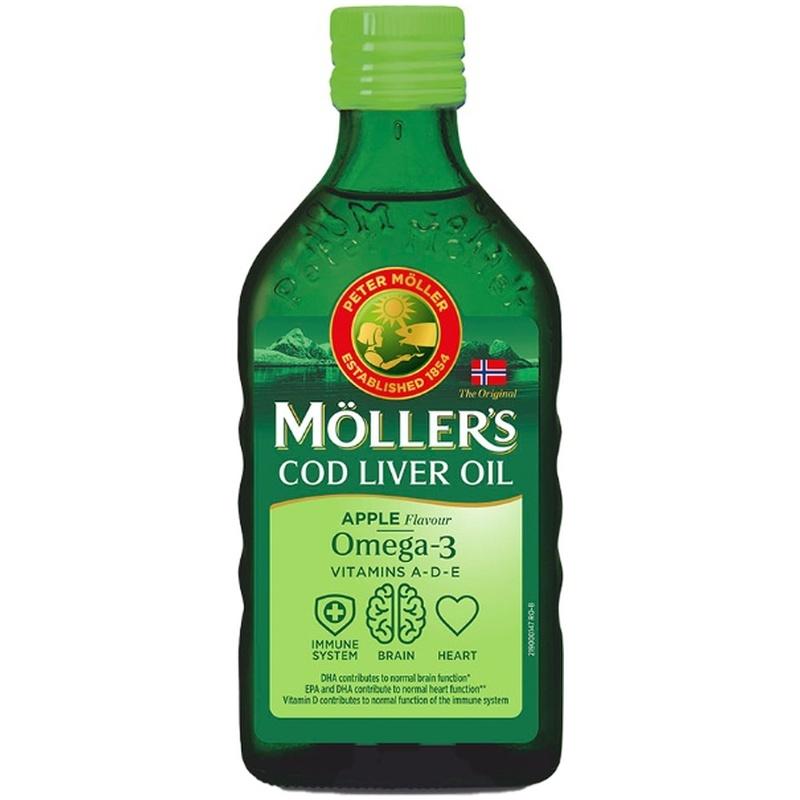Möller's Omega-3 ulje jetre bakalara ukus jabuke 250ml