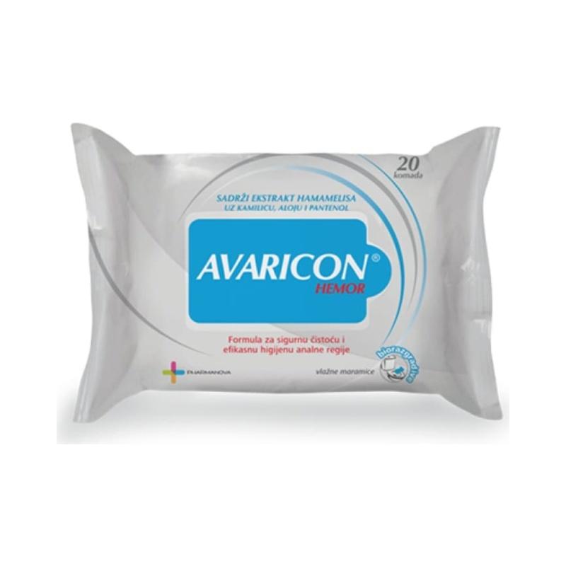 Pharmanova Avaricon Hemor vlažne maramice 20 komada