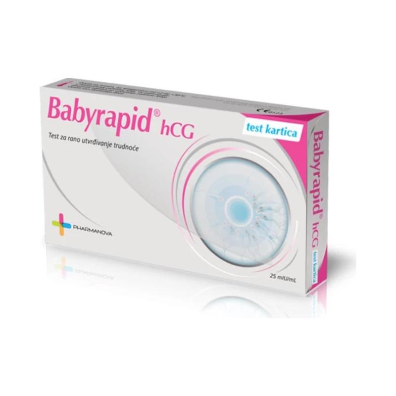 Pharmanova Babyrapid hCG test kartica 1 test