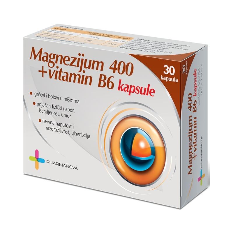Pharmanova Magnezijum 400 + B6 30 kapsula