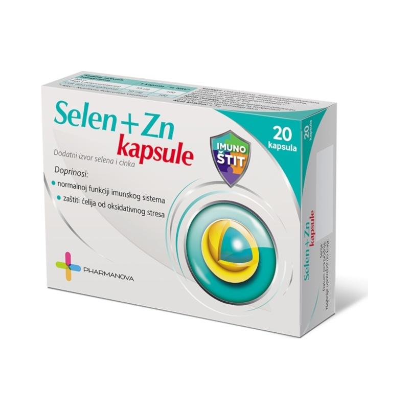 Pharmanova Selen + Zn 20 kapsula