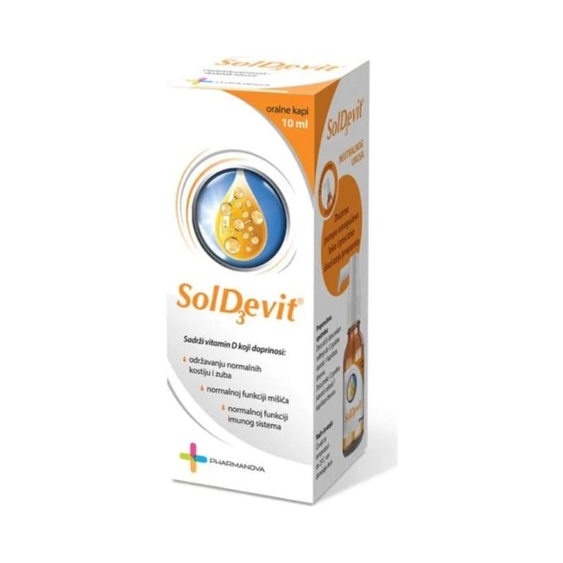 Pharmanova SolD3evit 400 IU oralne kapi 10ml